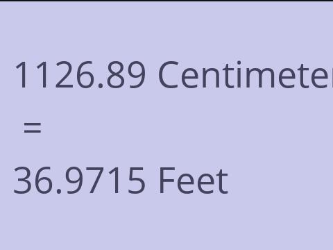 1126.89 CM TO FEET