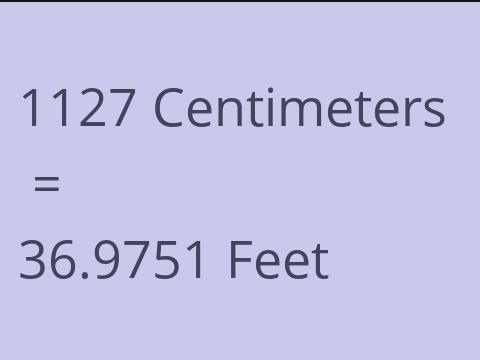 1127 CM TO FEET