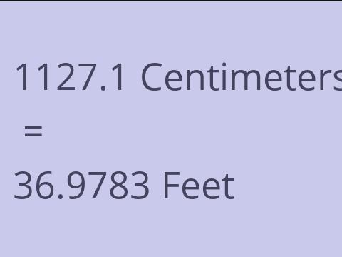 1127.1 CM TO FEET