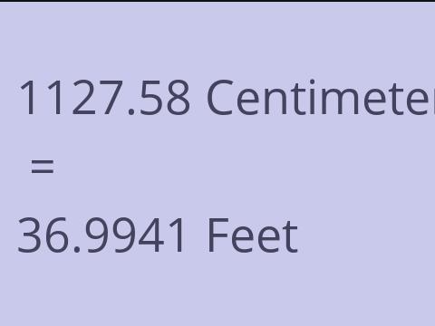 1127.58 CM TO FEET