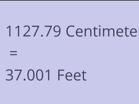 1127.79 CM TO FEET