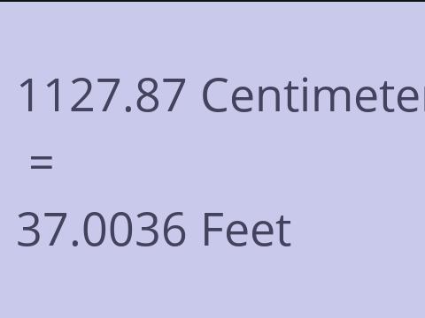 1127.87 CM TO FEET