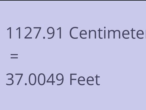 1127.91 CM TO FEET