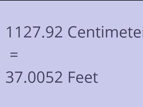 1127.92 CM TO FEET