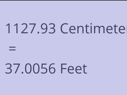 1127.93 CM TO FEET