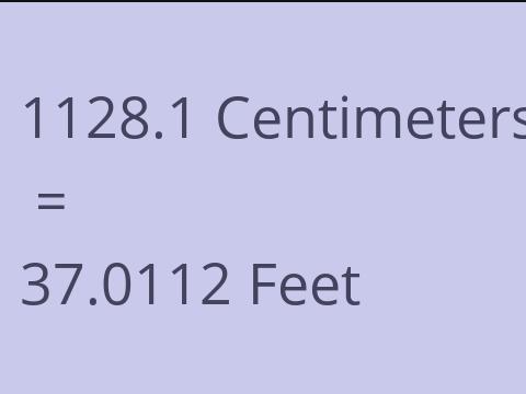 1128.1 CM TO FEET