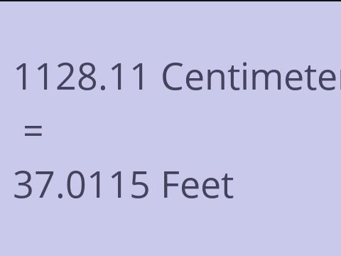 1128.11 CM TO FEET