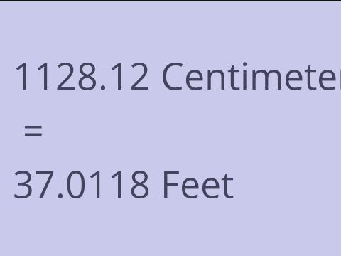 1128.12 CM TO FEET