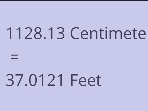 1128.13 CM TO FEET