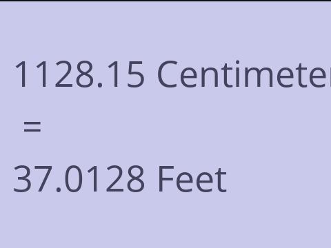 1128.15 CM TO FEET