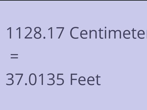 1128.17 CM TO FEET