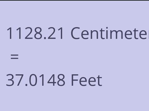 1128.21 CM TO FEET