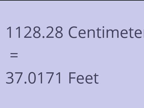 1128.28 CM TO FEET