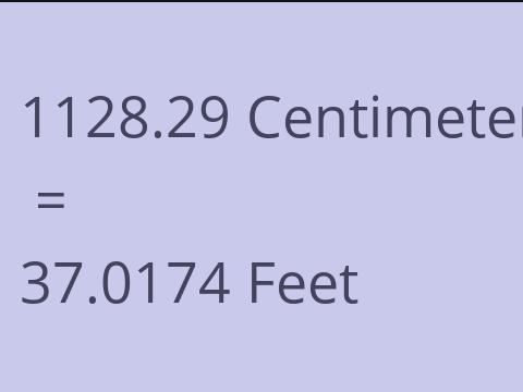 1128.29 CM TO FEET