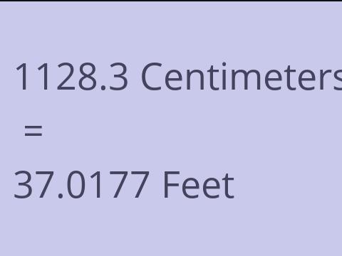 1128.3 CM TO FEET