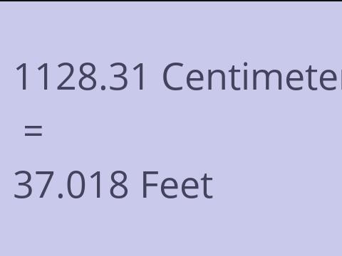 1128.31 CM TO FEET