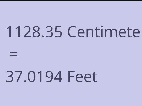 1128.35 CM TO FEET