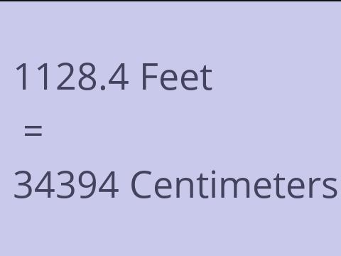 1128.4 FEET TO CM