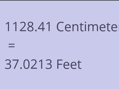 1128.41 CM TO FEET