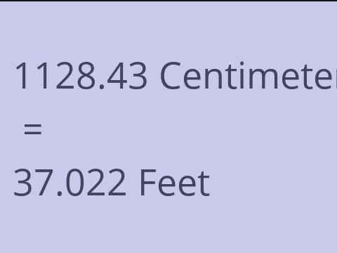 1128.43 CM TO FEET