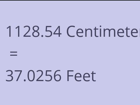 1128.54 CM TO FEET