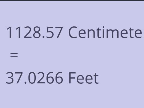 1128.57 CM TO FEET