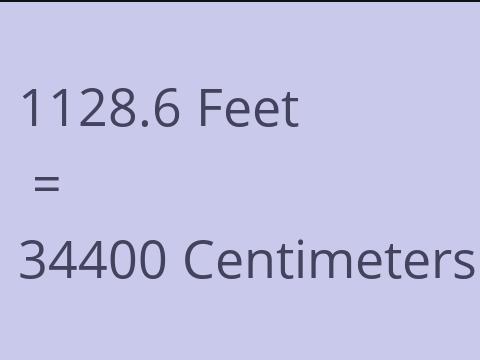 1128.6 FEET TO CM