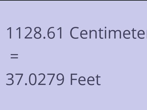 1128.61 CM TO FEET