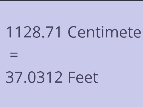 1128.71 CM TO FEET