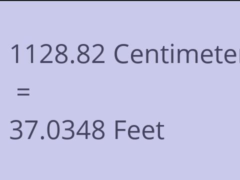 1128.82 CM TO FEET