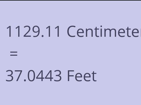 1129.11 CM TO FEET