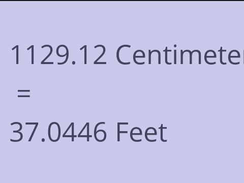 1129.12 CM TO FEET