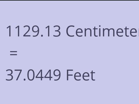 1129.13 CM TO FEET