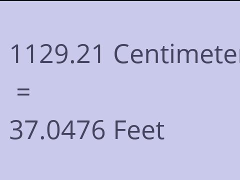 1129.21 CM TO FEET