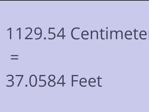 1129.54 CM TO FEET