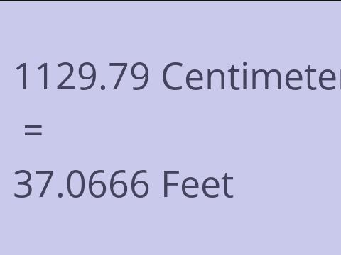 1129.79 CM TO FEET