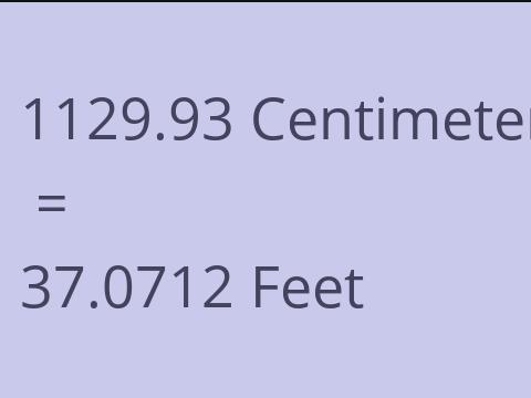 1129.93 CM TO FEET