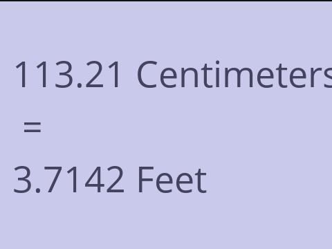 113.21 CM TO FEET