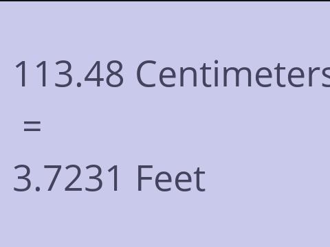 113.48 CM TO FEET