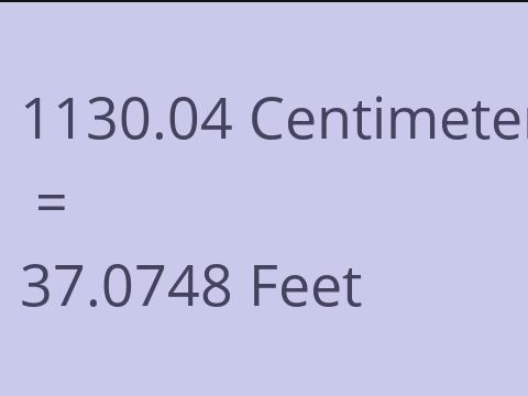 1130.04 CM TO FEET