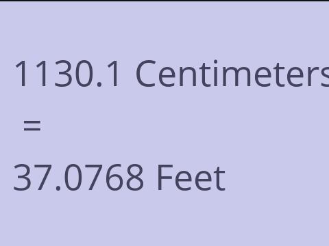 1130.1 CM TO FEET