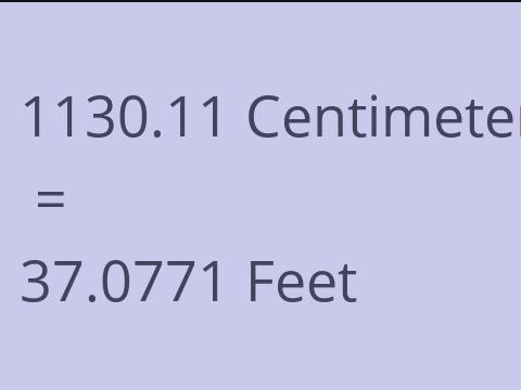 1130.11 CM TO FEET