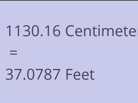 1130.16 CM TO FEET