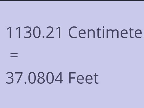 1130.21 CM TO FEET