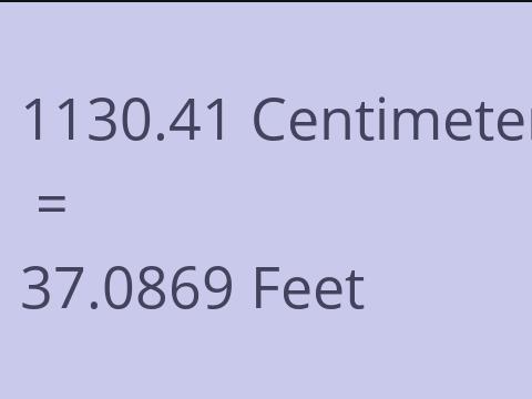 1130.41 CM TO FEET