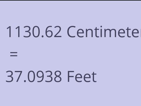 1130.62 CM TO FEET