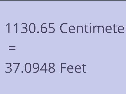 1130.65 CM TO FEET