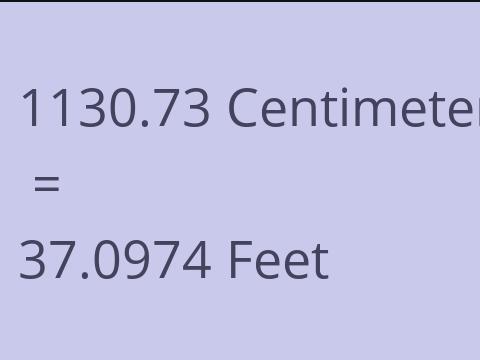 1130.73 CM TO FEET