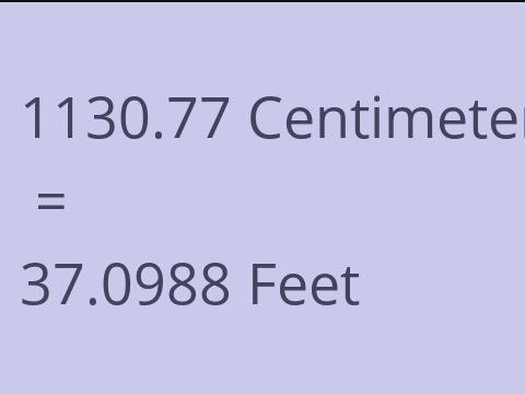 1130.77 CM TO FEET