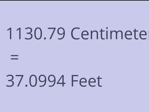 1130.79 CM TO FEET